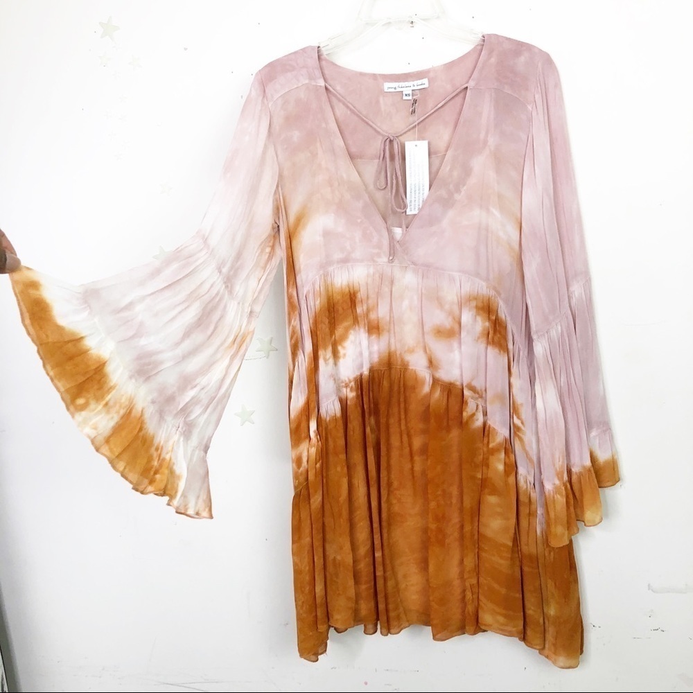 Young fabulous and broke tie-dye BoHo mini Dress - Picture 8 of 13